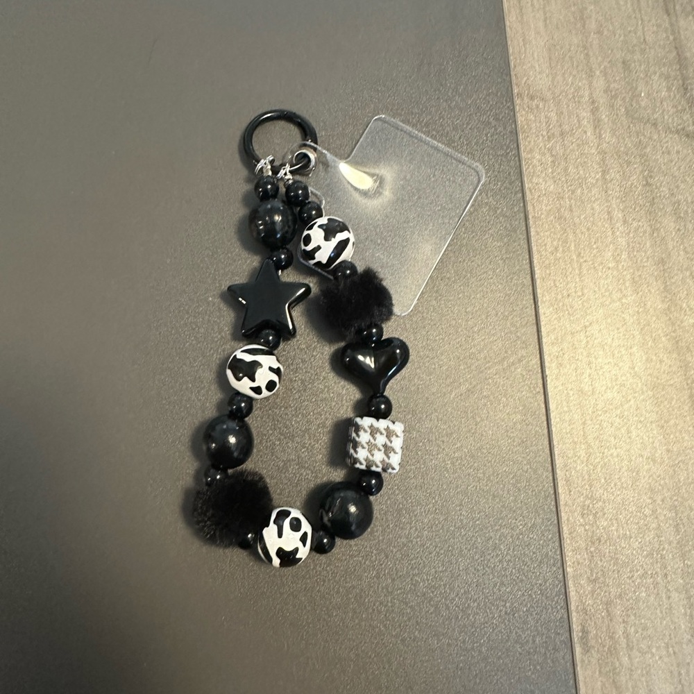 Black keychain wristlet nwt